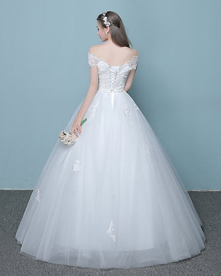 New style word wedding dress new Korean bride married slender tail neat factory direct sales