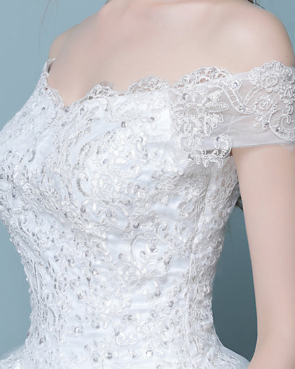 New style word wedding dress new Korean bride married slender tail neat factory direct sales