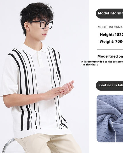 Ice Silk Short Sleeve High-grade Business Style