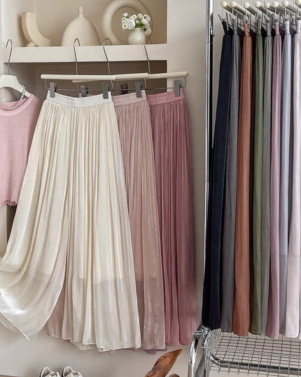 High-end Elegant Ice Silk High Waist Slimming Long Pants