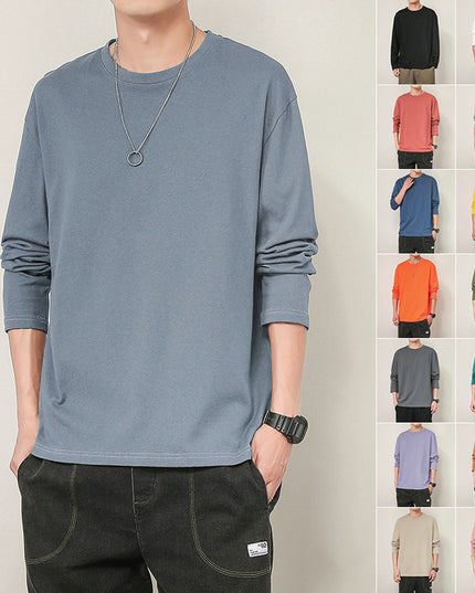 Long Sleeve T-shirt Bottoming Shirt Youth Casual American Round Neck Top