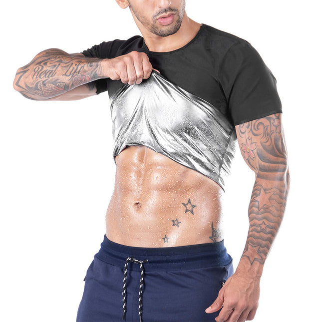 Beer Belly Corset Round Neck Fitness Short Sleeve