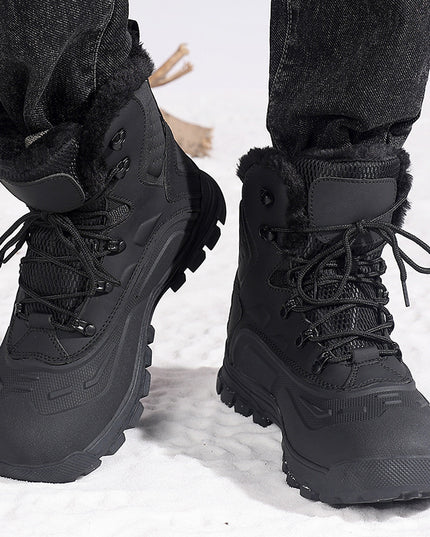 Fleece-lined Warm Plus Size High-top Men's Boots
