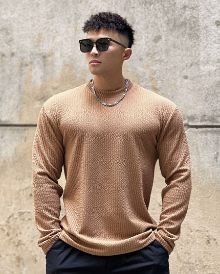 Fashion Men's Round Neck Pullover Long Sleeve Bottoming Shirt