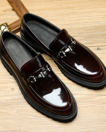 Horse Street Buckle Gommino Men's Polished Japanese Leather Shoes