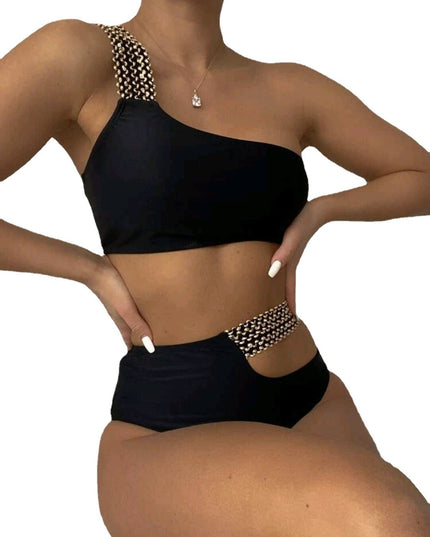 New Ladies High Waist Split Bikini Swimsuit
