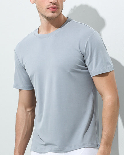 Modal Short Sleeved T-shirt Men's Round Neck Housewear