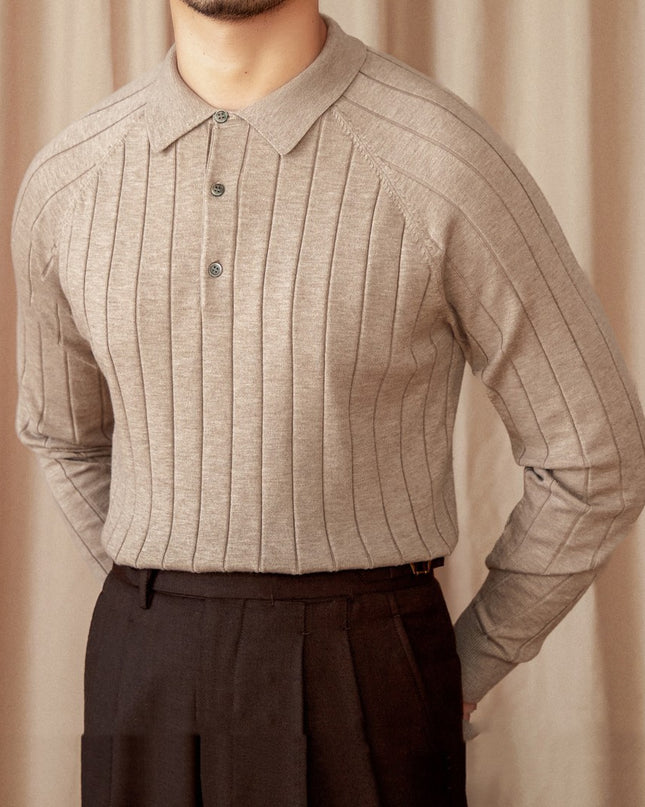 Autumn And Winter British Slim-fitting Lapel Long Sleeve