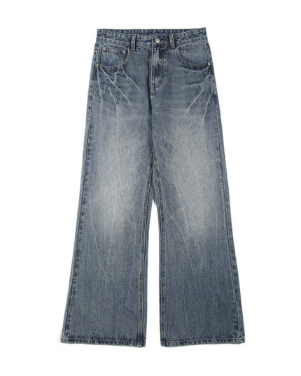 Men's Lightning Crack Blue Jeans