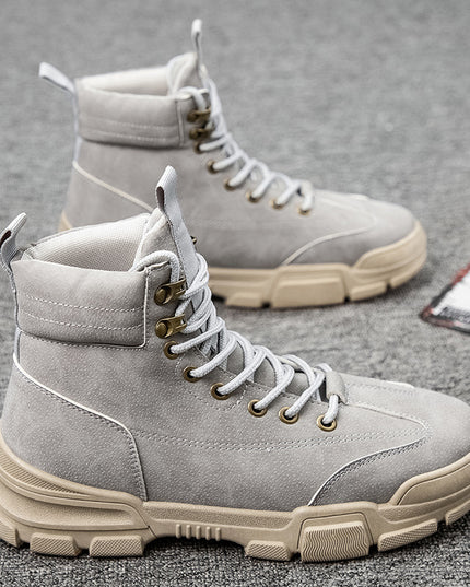 Men's high-top retro desert tooling boots
