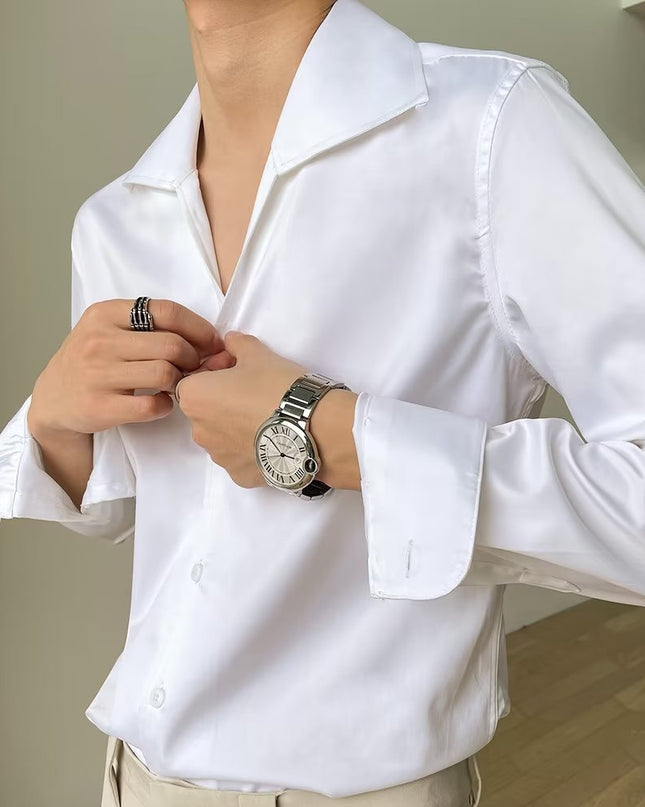 Hong Kong Style Fashion Spring And Autumn Men's Casual Shirt