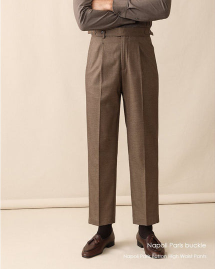 High Waist Suit Pants Men's Spring And Summer Straight