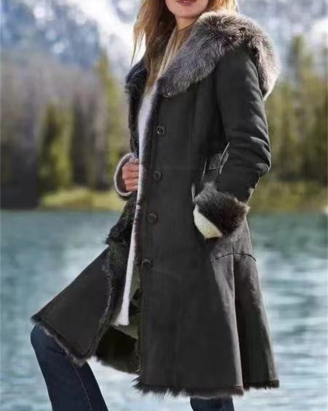Women's Fur All-in-One Medium Hooded Jacket