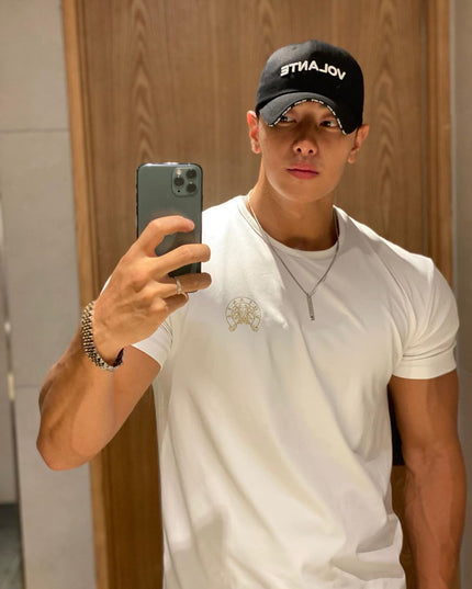 Men's Short Sleeve Slim Stretch Fitness T-shirt