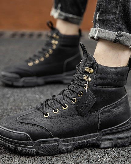 Men's high-top retro desert tooling boots