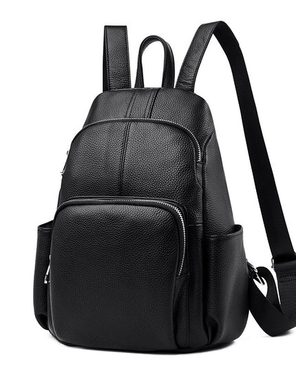 Anti-theft Female Head Layer Cowhide College Outdoor Leisure Travel Backpack