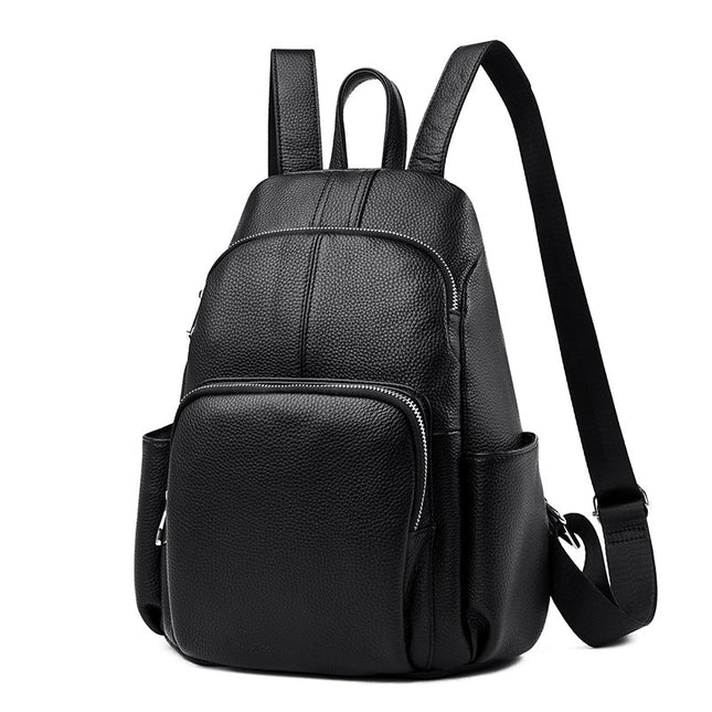 Anti-theft Female Head Layer Cowhide College Outdoor Leisure Travel Backpack