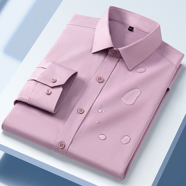 Non-ironing Ice Silk Four Seasons Men's Shirt