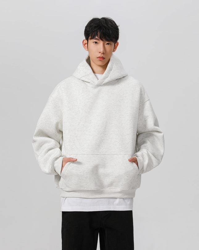 Heavy Stiff Short American Hooded Sweater For Men