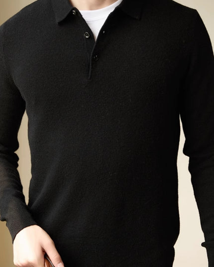 Men's Polo Collar Business Casual Sweater
