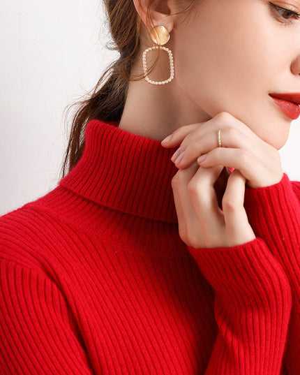 New Sweater Women's Turtleneck Pullover Slim Bottoming Shirt Thickened
