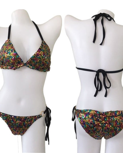 Swimsuit explosion, sequins bikini fast sell, trade, European and American sexy sequins Swimsuit Bikini