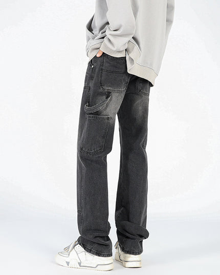 Men's American Street Logging Tooling Slightly Flared Jeans