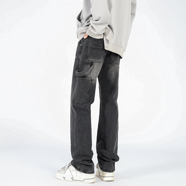 Men's American Street Logging Tooling Slightly Flared Jeans