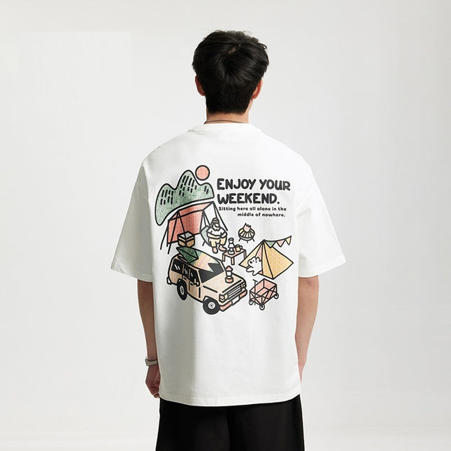 Outdoor Camping Printed T-shirt