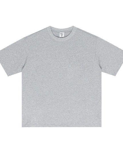 Street Long-staple Cotton Solid Color Short Sleeve