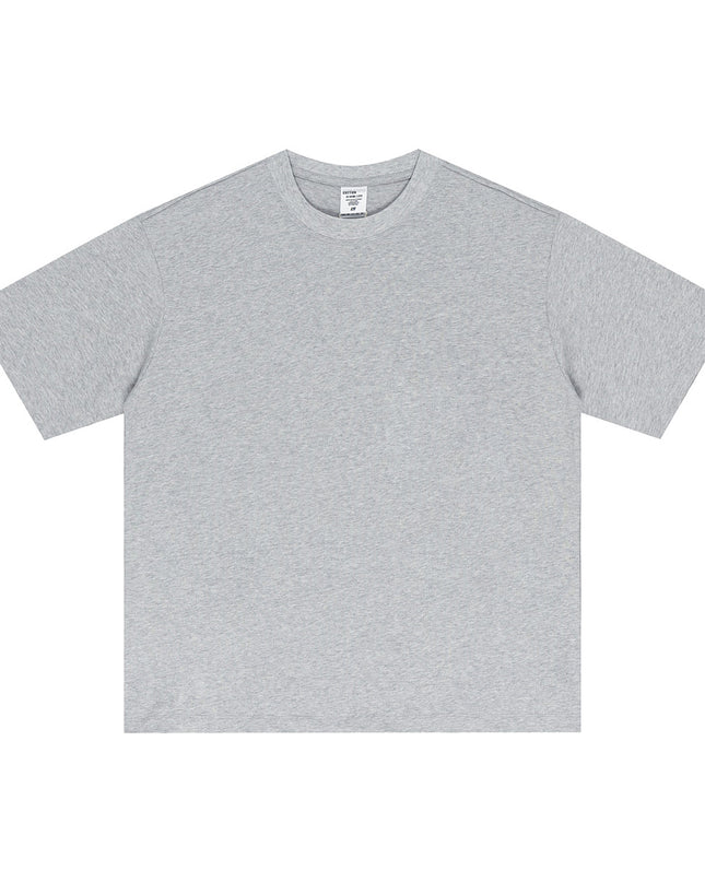 Street Long-staple Cotton Solid Color Short Sleeve