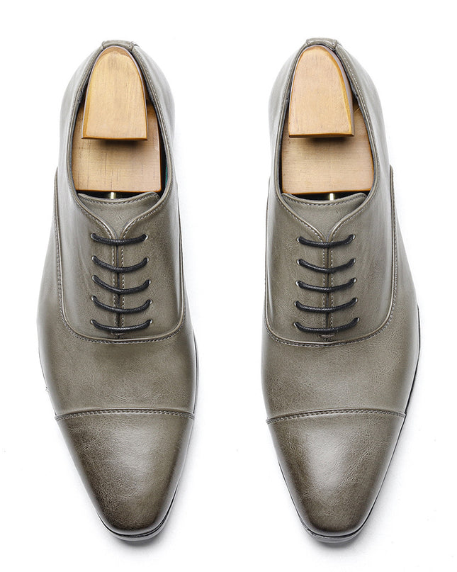 High-end Pointed Oxford Business Shoes Comfortable Classic British Retro Rub Colored Dress Shoes