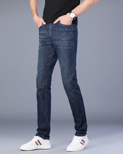 Men's Slim Jeans Business Straight Micro Elastic