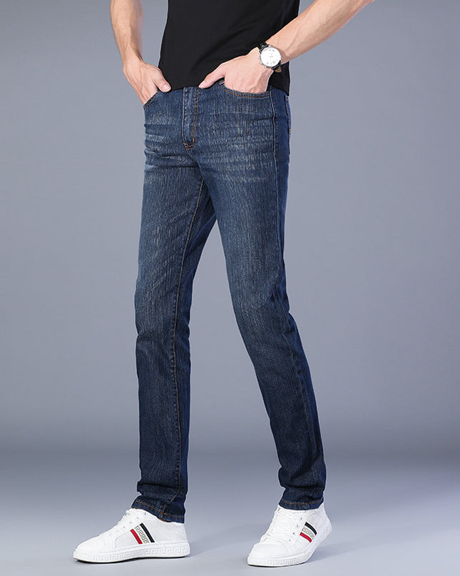 Men's Slim Jeans Business Straight Micro Elastic