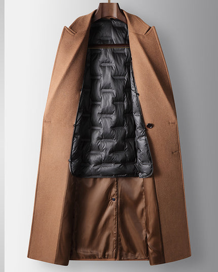 White Duck Down Liner Warm Woolen Coat