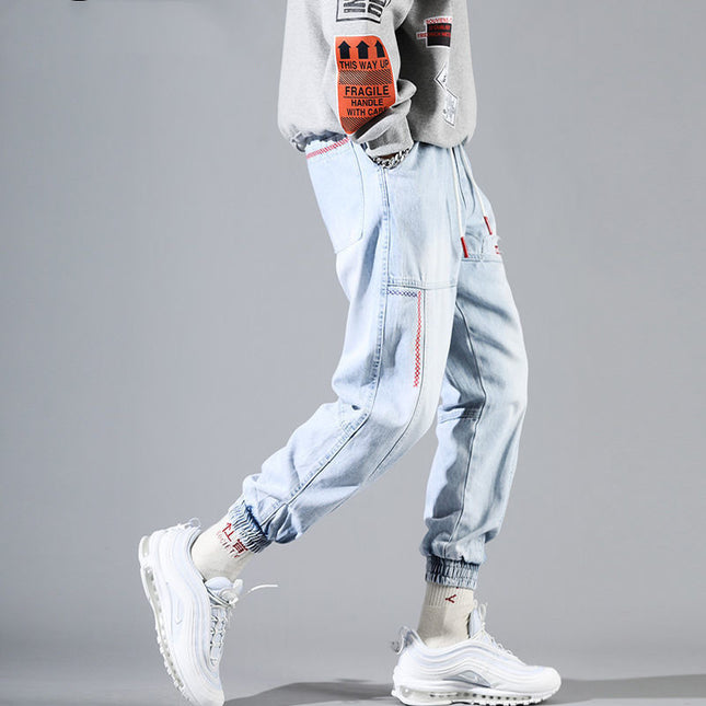 Summer light blue jeans