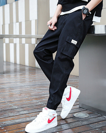 Men's straight-leg cropped trousers