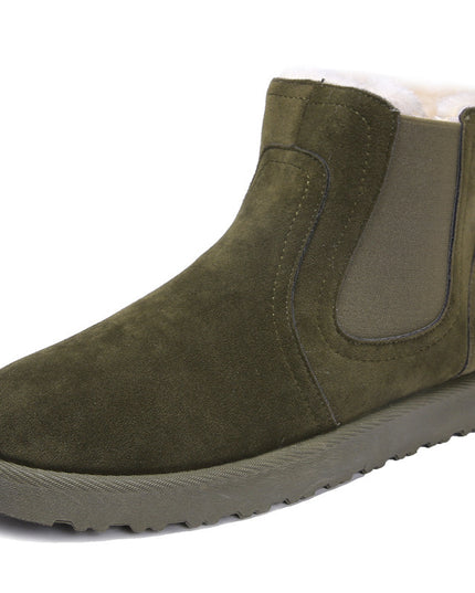 Men's warm mid-tube casual padded snow boots