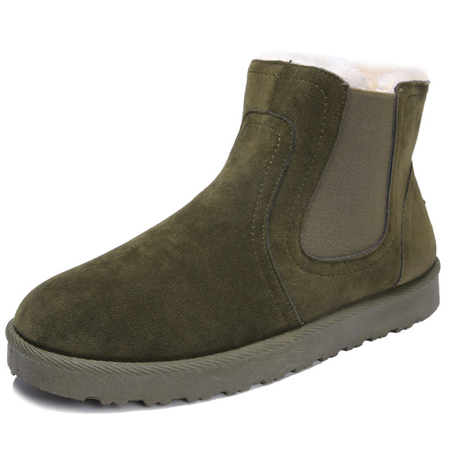 Men's warm mid-tube casual padded snow boots