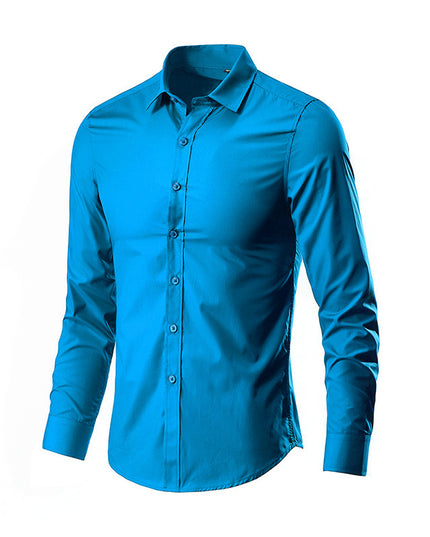 Simple Trendy Long-sleeve Slim Shirt