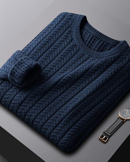 Sweater Men's Thick Cotton Solid Color With Fur