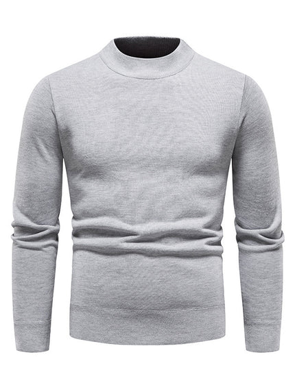 Sweater Men's Fleece-lined Thick Round Neck Sweater