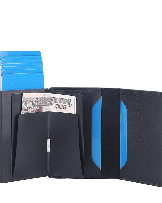 Crazy Horse Leather Anti-degaussing Card Clamp Men