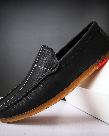 Spring New Men's Casual Lazy Small Leather Shoes