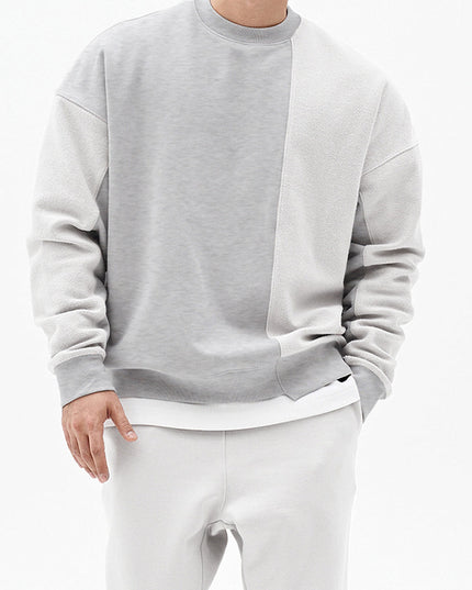 Solid Color Round Neck Sweater Korean Style Fashion Brand Loose