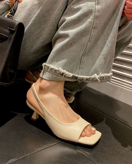 Increased Slim Fit Peep Toe Stiletto Heel Sandals