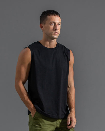 Cotton Sleeveless T-shirt Men's Plus Size Sports
