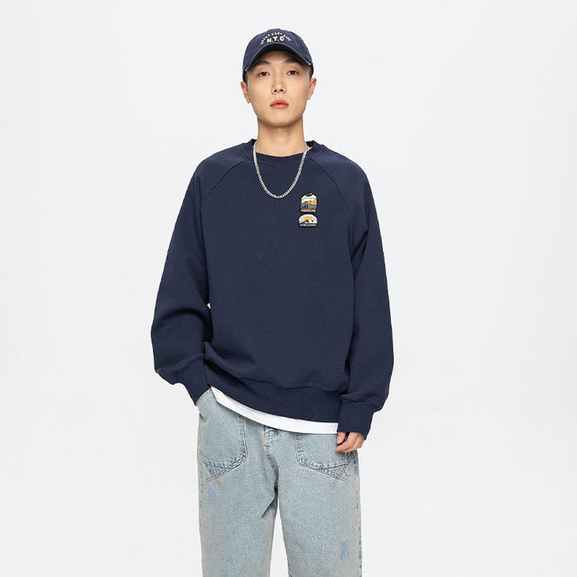 New Simple Drop-shoulder Sleeve Sweater For Men