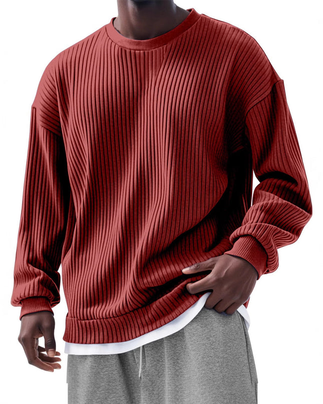 Men's Loose Trendy Long Sleeve Round Neck Top