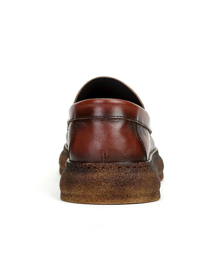 British Men's Casual Thick-soled Leather Increased Lazy Shoes